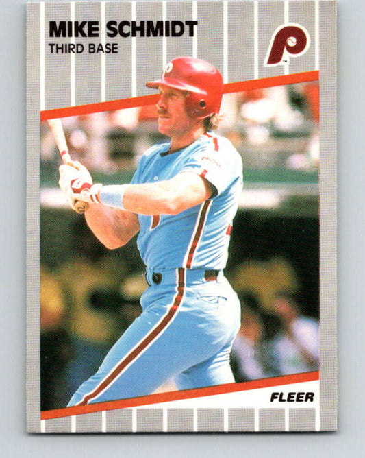 1989 Fleer #582 Mike Schmidt Mint Philadelphia Phillies