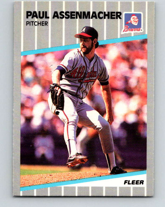 1989 Fleer #586 Paul Assenmacher Mint Atlanta Braves