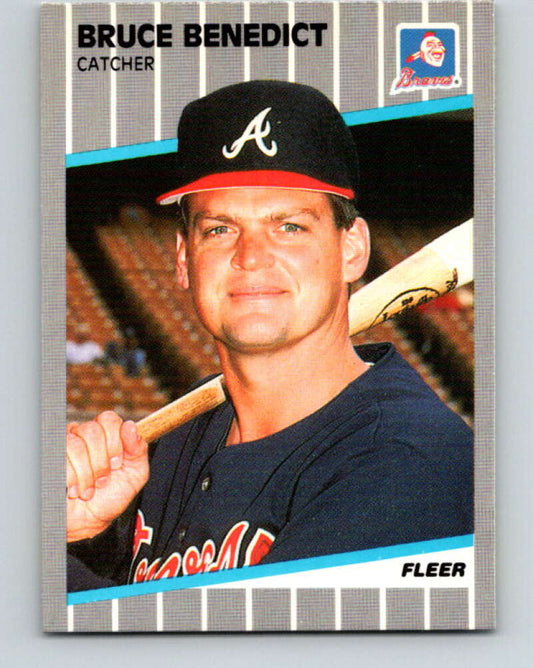 1989 Fleer #587 Bruce Benedict Mint Atlanta Braves