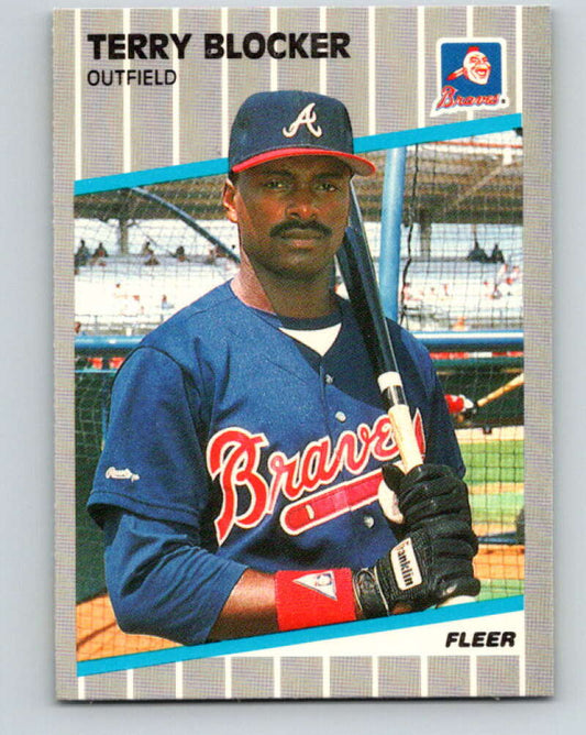 1989 Fleer #589 Terry Blocker Mint RC Rookie Atlanta Braves
