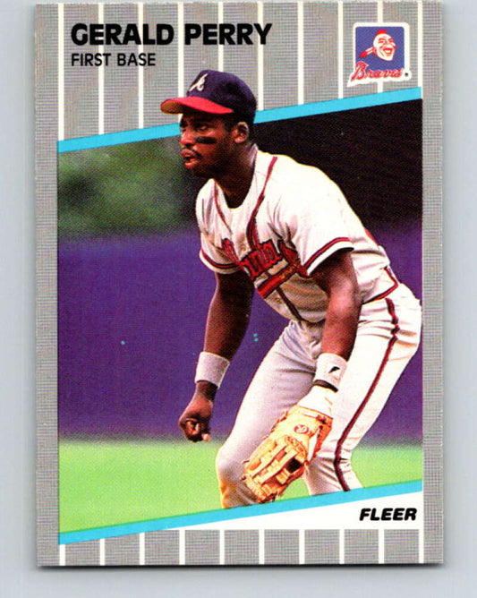 1989 Fleer #597 Gerald Perry Mint Atlanta Braves
