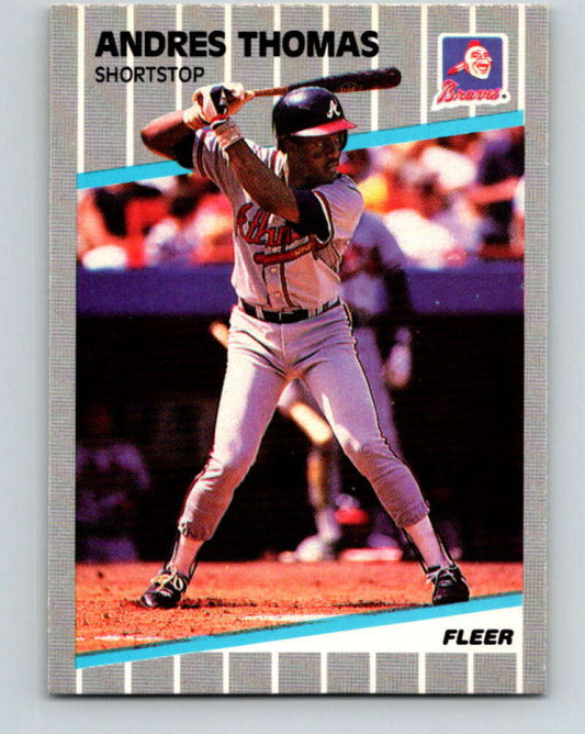 1989 Fleer #604 Andres Thomas Mint Atlanta Braves