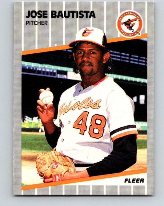 1989 Fleer #608 Jose Bautista Mint RC Rookie Baltimore Orioles