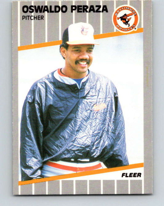 1989 Fleer #615 Oswaldo Peraza UER Mint Baltimore Orioles