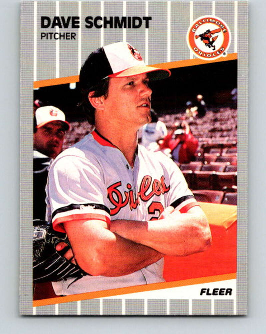 1989 Fleer #618 Dave Schmidt Mint Baltimore Orioles