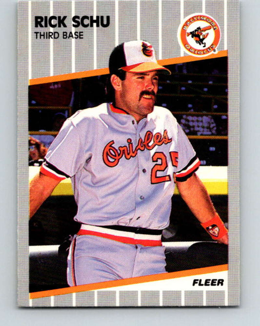 1989 Fleer #619 Rick Schu Mint Baltimore Orioles