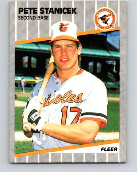 1989 Fleer #622 Pete Stanicek Mint Baltimore Orioles