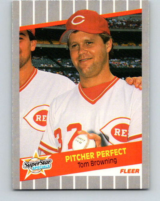 1989 Fleer #629 Tom Browning Pitcher Perfect Mint Cincinnati Reds