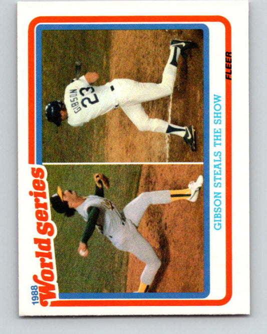 1989 Fleer World Series Glossy #5 Kirk Gibson Gibson Steals The Show