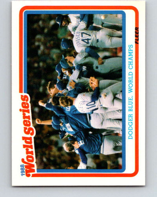 1989 Fleer World Series Glossy #12 Dodger Blue. World Champs