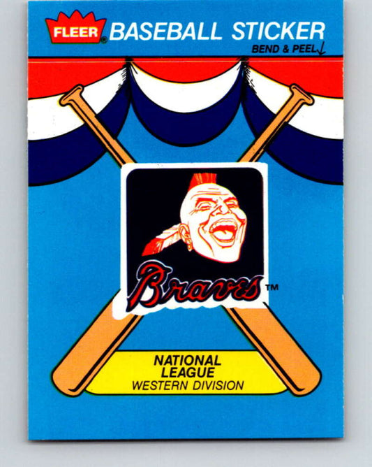 1989 Fleer Team Stickers #NNO Atlanta Braves Mint Atlanta Braves