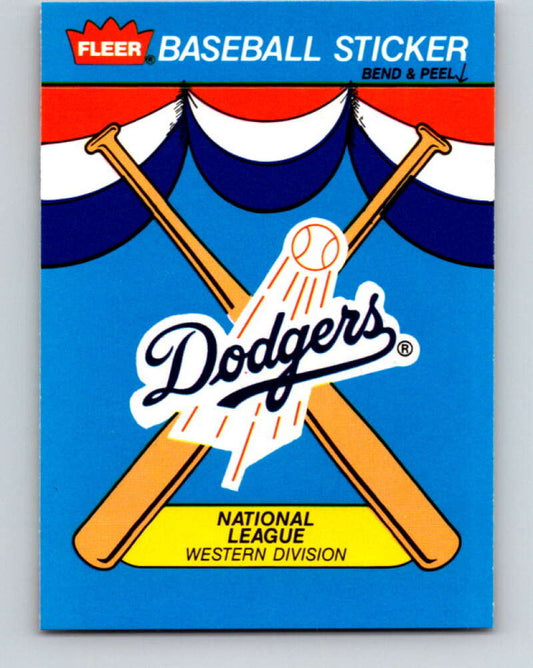 1989 Fleer Team Stickers #NNO Los Angeles Dodgers Mint Los Angeles Dodgers