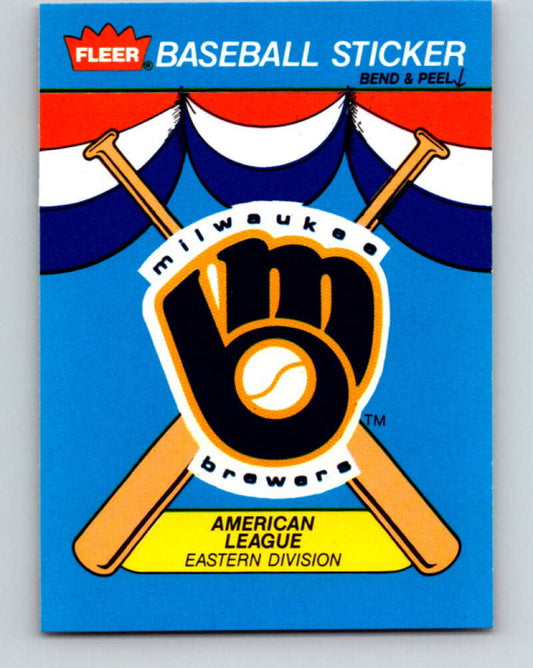 1989 Fleer Team Stickers #NNO Milwaukee Brewers Mint Milwaukee Brewers