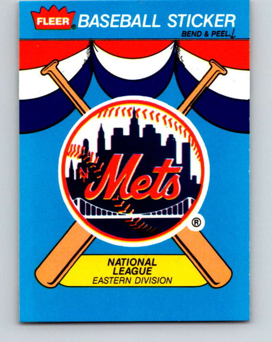1989 Fleer Team Stickers #NNO New York Mets Mint New York Mets