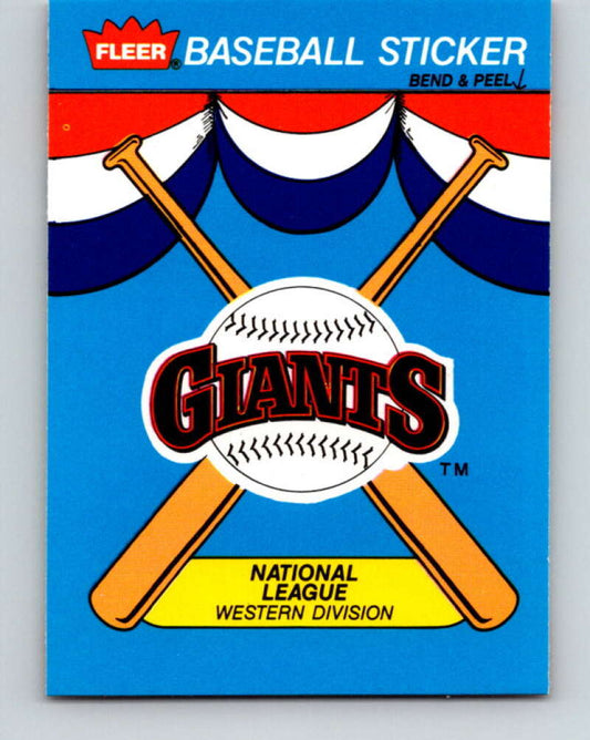 1989 Fleer Team Stickers #NNO San Francisco Giants Mint San Francisco Giants