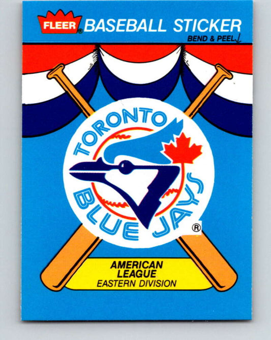 1989 Fleer Team Stickers #NNO Toronto Blue Jays Mint Toronto Blue Jays