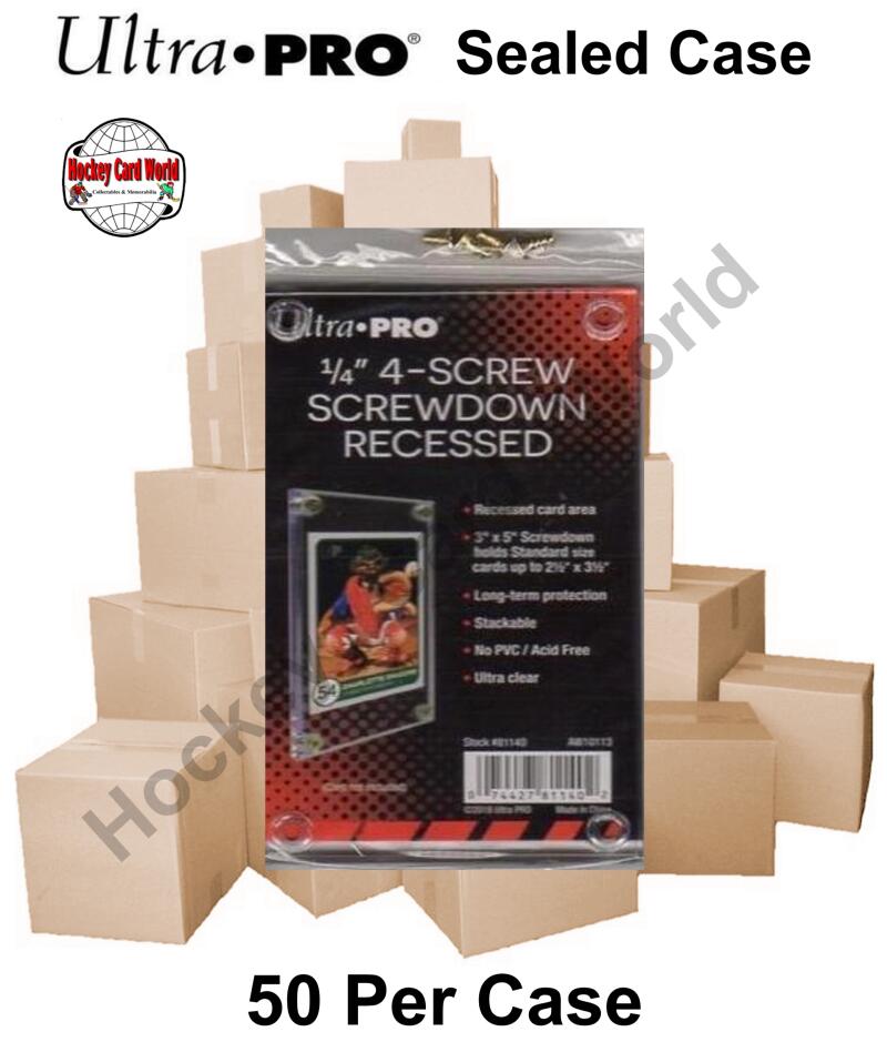 Ultra Pro 4-Screw Recessed Card 1/4" Screwdown CASE - 50 Holders Per Case