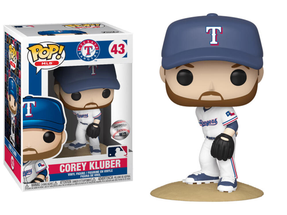 Funko Pop - 43 Baseball MLB Corey Kluber Texas Rangers Vinyl Figure Image 1