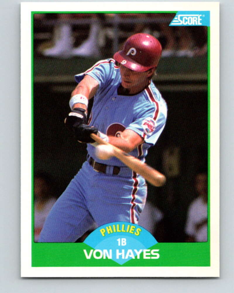 1989 Score #38 Von Hayes Mint Philadelphia Phillies