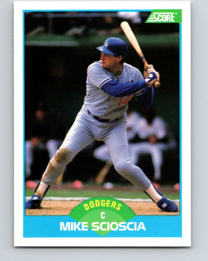 1989 Score #121 Mike Scioscia Mint Los Angeles Dodgers