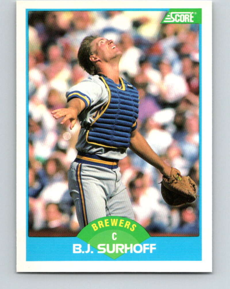 1989 Score #154 B.J. Surhoff Mint Milwaukee Brewers