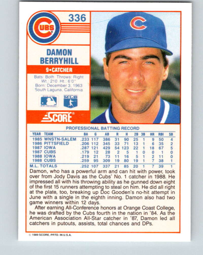 1989 Score #335 Bill Wegman Mint Milwaukee Brewers