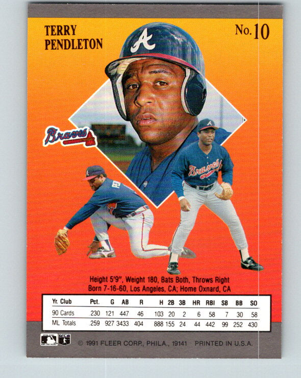 1991 Ultra #10 Terry Pendleton Mint Atlanta Braves