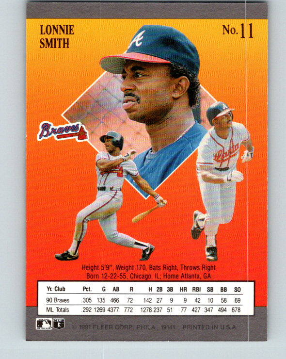 1991 Ultra #11 Lonnie Smith Mint Atlanta Braves