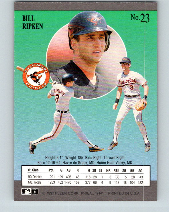 1991 Ultra #23 Billy Ripken Mint Baltimore Orioles