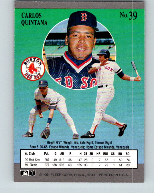 1991 Ultra #39 Carlos Quintana Mint Boston Red Sox
