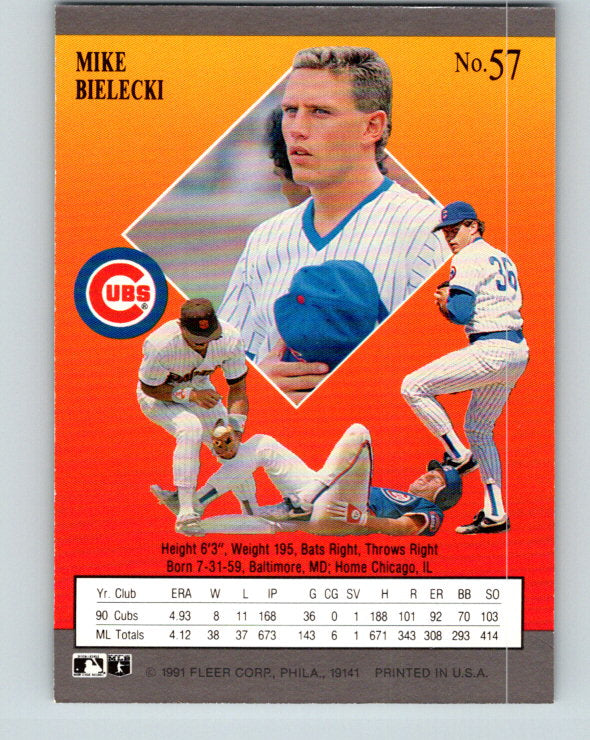 1991 Ultra #57 Mike Bielecki Mint Chicago Cubs
