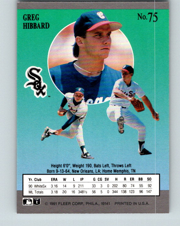 1991 Ultra #75 Greg Hibbard Mint Chicago White Sox