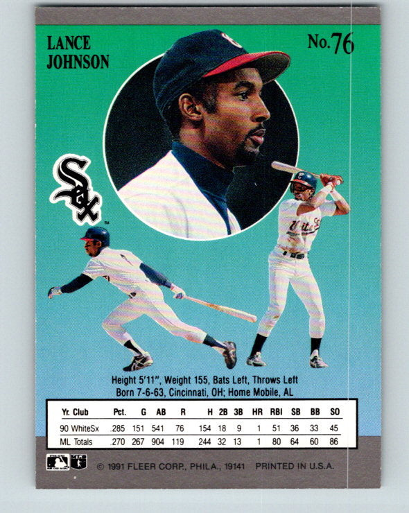 1991 Ultra #76 Lance Johnson Mint Chicago White Sox