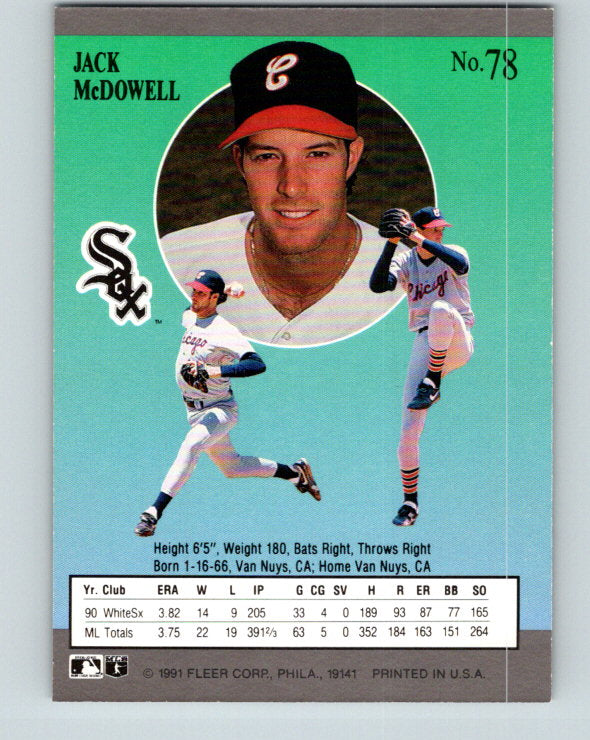 1991 Ultra #78 Jack McDowell Mint Chicago White Sox
