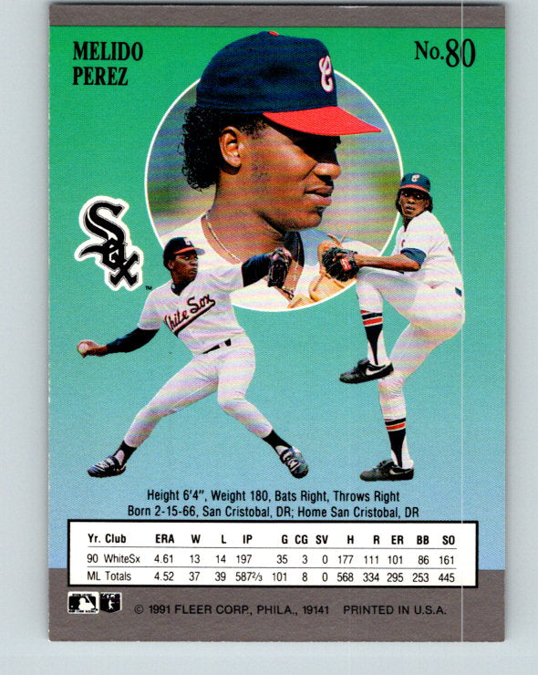 1991 Ultra #80 Melido Perez Mint Chicago White Sox