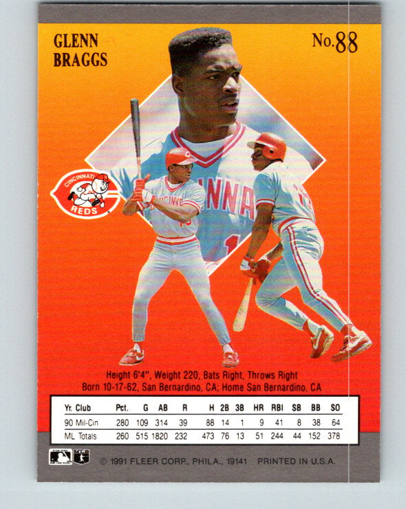 1991 Ultra #88 Glenn Braggs Mint Cincinnati Reds