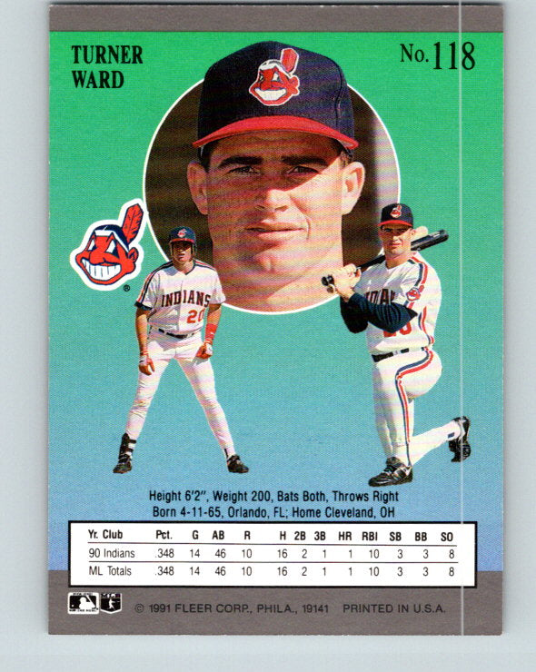 1991 Ultra #118 Turner Ward Mint RC Rookie Cleveland Indians