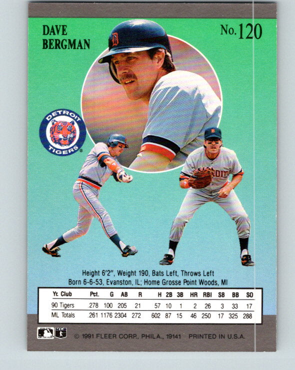 1991 Ultra #120 Dave Bergman Mint Detroit Tigers