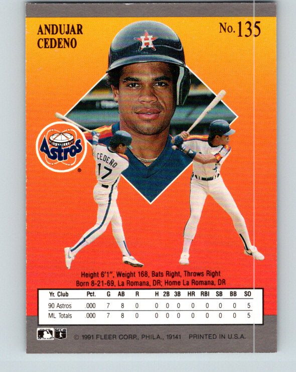 1991 Ultra #135 Andujar Cedeno Mint Houston Astros
