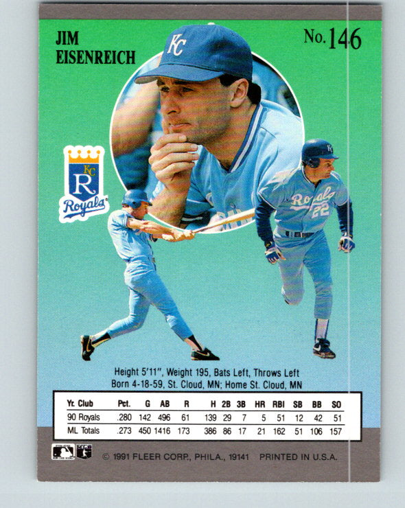 1991 Ultra #146 Jim Eisenreich Mint Kansas City Royals
