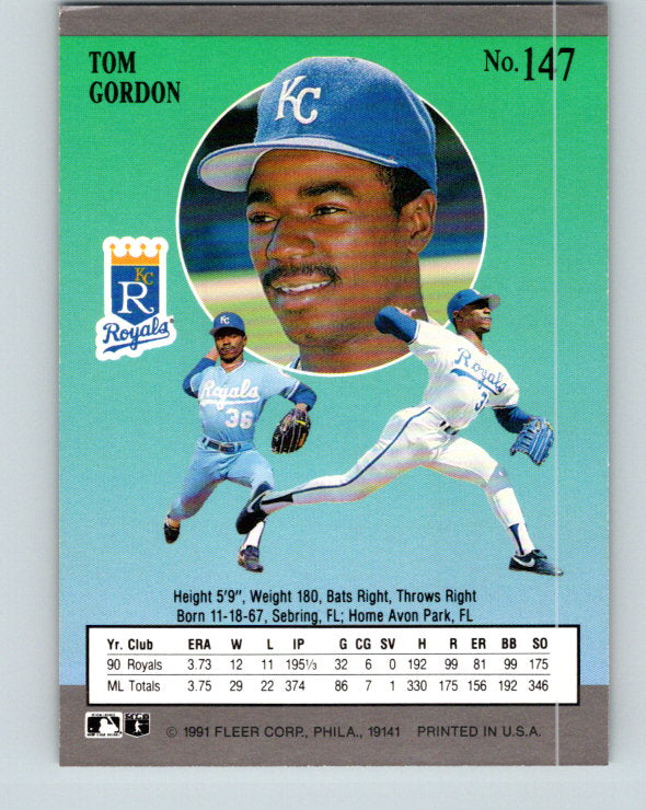 1991 Ultra #147 Tom Gordon Mint Kansas City Royals