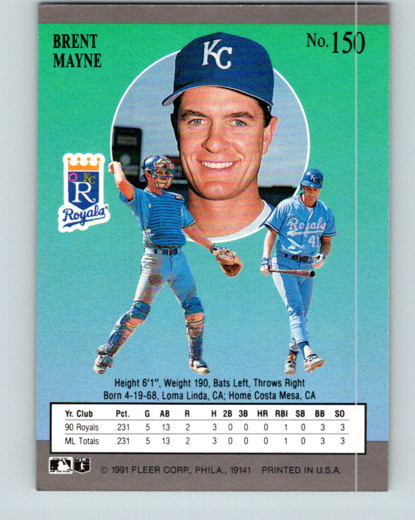 1991 Ultra #150 Brent Mayne Mint Kansas City Royals
