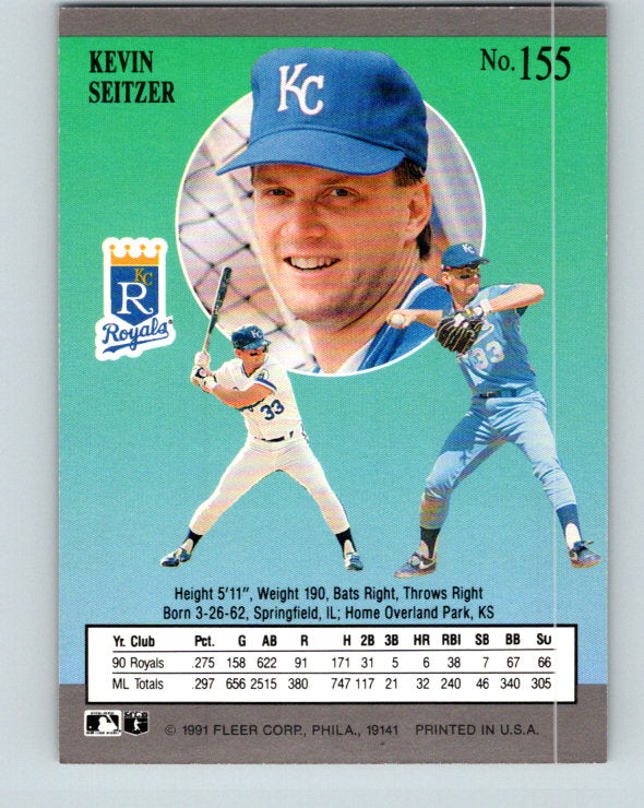 1991 Ultra #155 Kevin Seitzer Mint Kansas City Royals