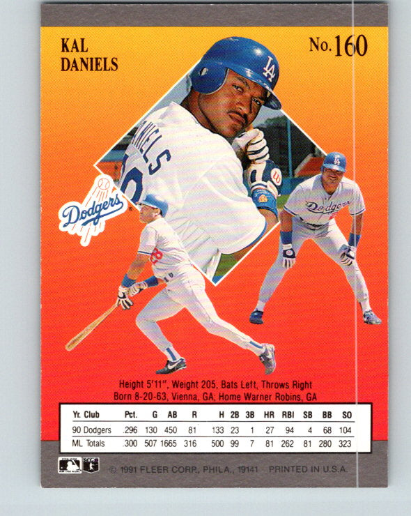 1991 Ultra #160 Kal Daniels Mint Los Angeles Dodgers