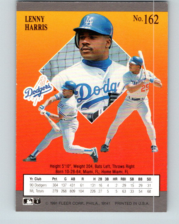 1991 Ultra #162 Lenny Harris Mint Los Angeles Dodgers