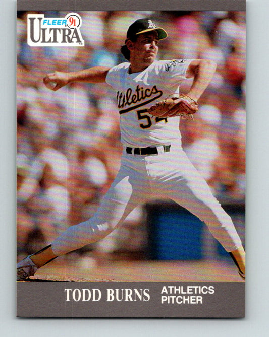 1991 Ultra #243 Todd Burns Mint Oakland Athletics