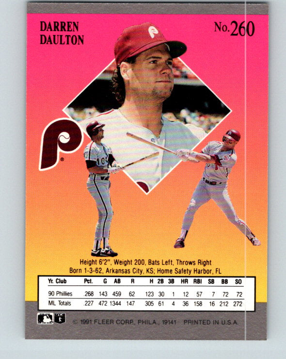 1991 Ultra #260 Darren Daulton Mint Philadelphia Phillies