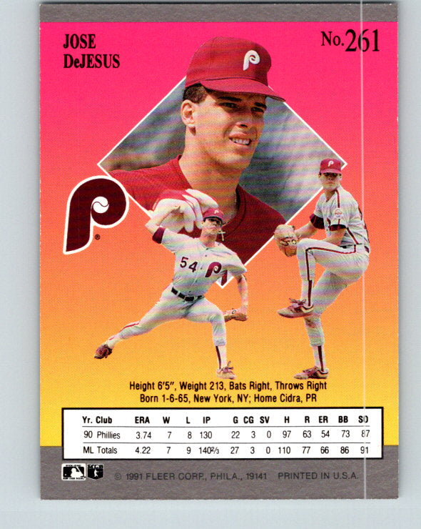 1991 Ultra #261 Jose DeJesus Mint Philadelphia Phillies
