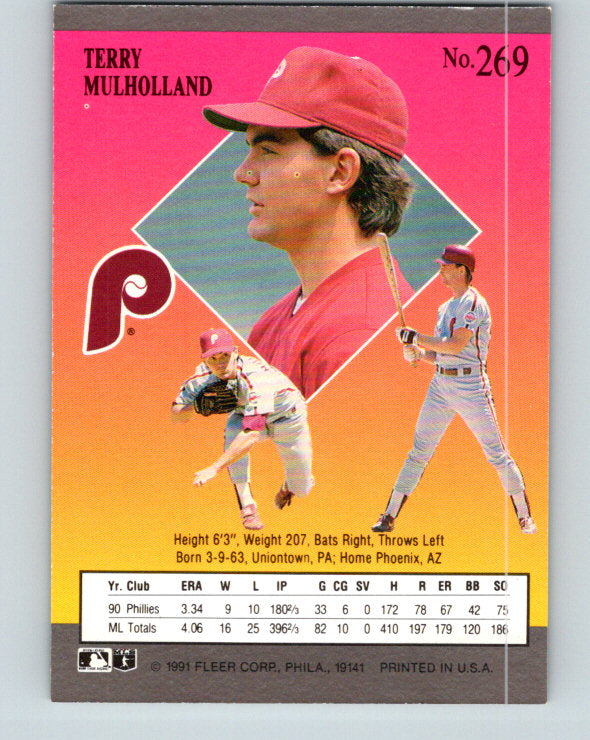 1991 Ultra #269 Terry Mulholland Mint Philadelphia Phillies