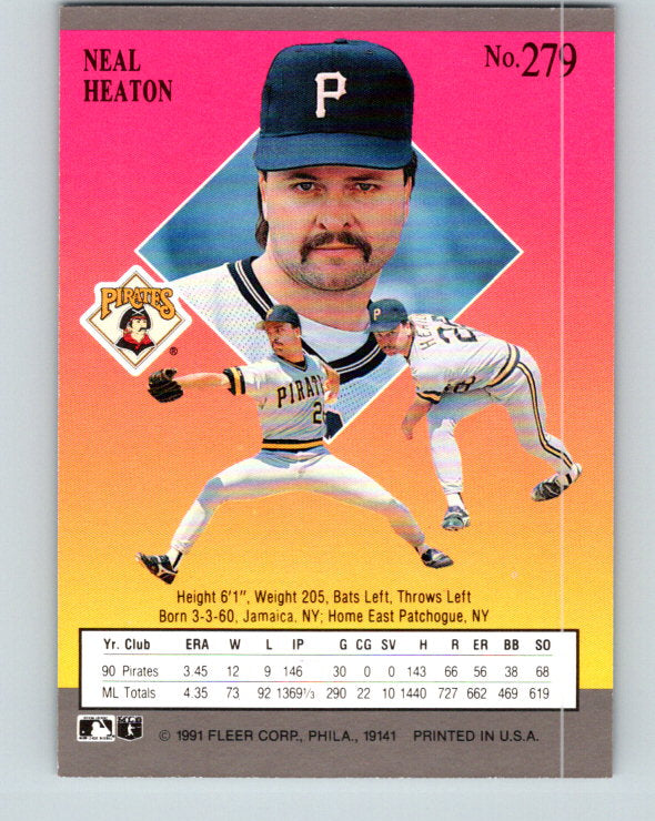 1991 Ultra #279 Neal Heaton Mint Pittsburgh Pirates